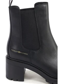 Leder-Chelsea-Boots in Schwarz><noscript><img width=