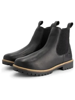 Leder-Chelsea-Boots in Schwarz>TRAVELIN' Hot
