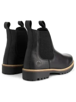 Leder-Chelsea-Boots in Schwarz><noscript><img width=