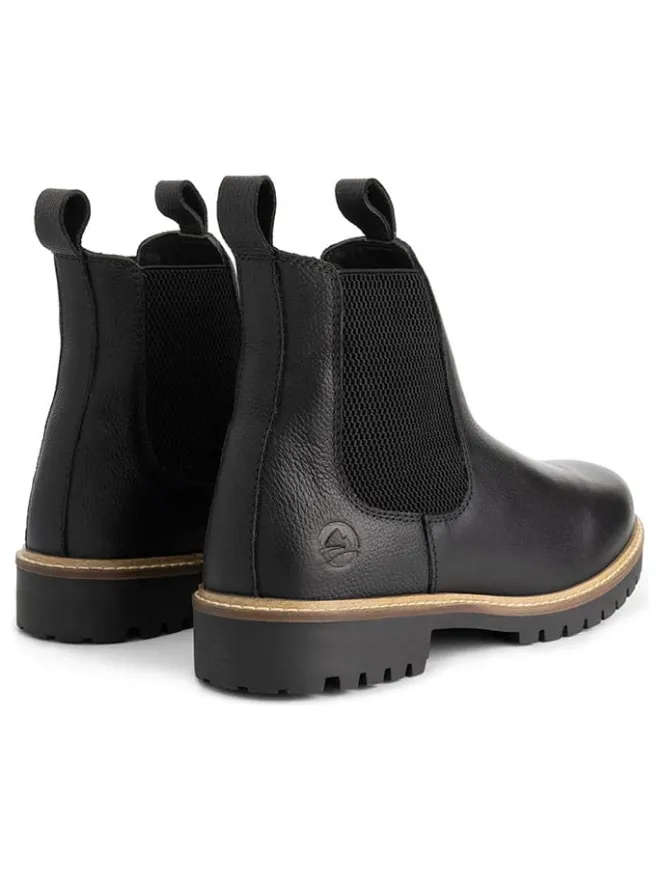 Leder-Chelsea-Boots in Schwarz>TRAVELIN' Hot