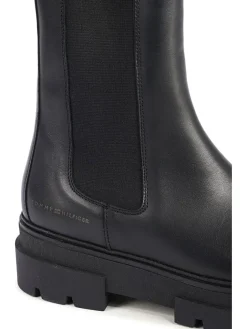 Leder-Chelsea-Boots in Schwarz><noscript><img width=
