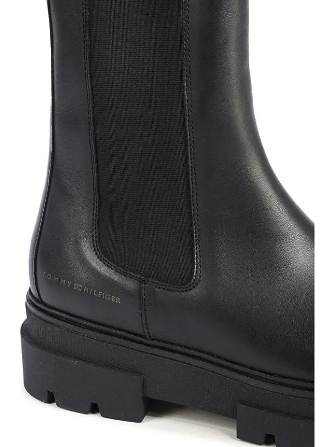 Leder-Chelsea-Boots in Schwarz>Tommy Hilfiger Shoes Best