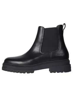 Leder-Chelsea-Boots in Schwarz>Tommy Hilfiger Shoes New