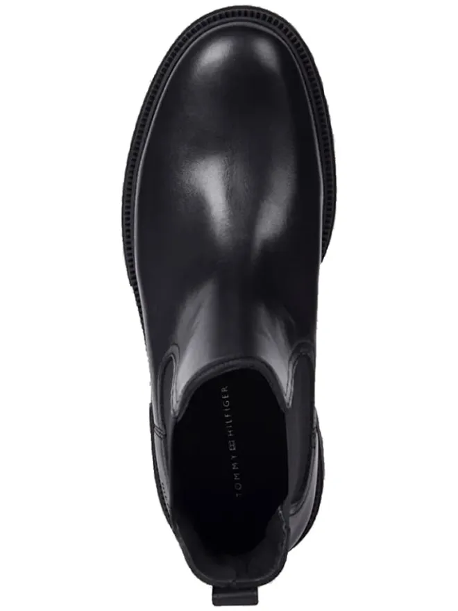 Leder-Chelsea-Boots in Schwarz>Tommy Hilfiger Shoes New