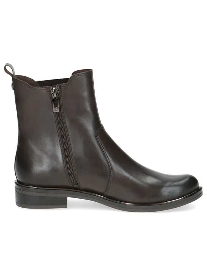 Caprice Stiefeletten^Leder-Chelsea-Boots in Schwarz