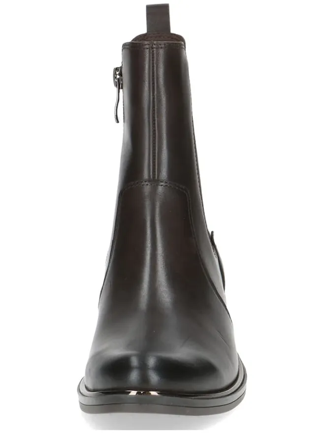 Caprice Stiefeletten^Leder-Chelsea-Boots in Schwarz