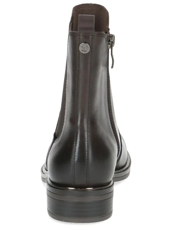 Caprice Stiefeletten^Leder-Chelsea-Boots in Schwarz