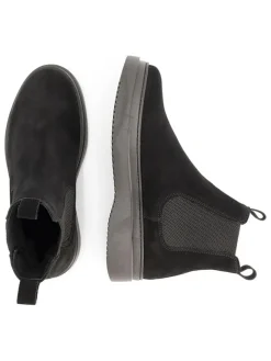 Leder-Chelsea-Boots in Schwarz><noscript><img width=