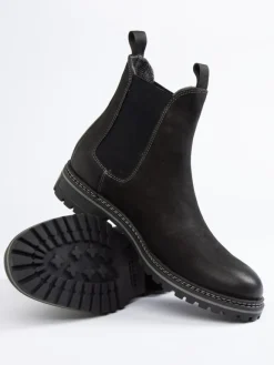 Leder-Chelsea-Boots in Schwarz>PAUL VESTERBRO