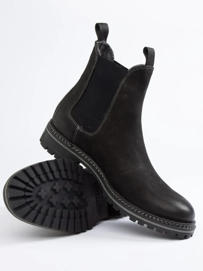 Leder-Chelsea-Boots in Schwarz>PAUL VESTERBRO