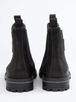 Leder-Chelsea-Boots in Schwarz><noscript><img width=