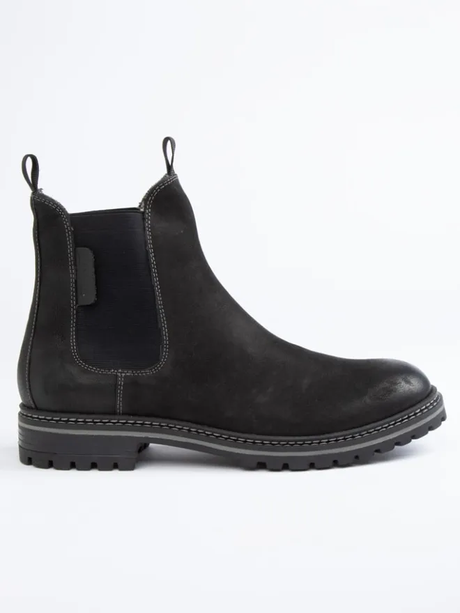 Leder-Chelsea-Boots in Schwarz>PAUL VESTERBRO