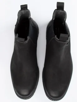 Leder-Chelsea-Boots in Schwarz><noscript><img width=