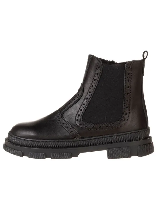 Leder-Chelsea-Boots in Schwarz>lamino Best