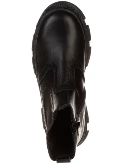 Leder-Chelsea-Boots in Schwarz><noscript><img width=