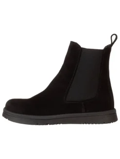 Leder-Chelsea-Boots in Schwarz>lamino Discount