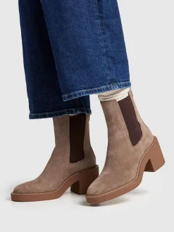 Pepe Jeans FOOTWEAR Stiefeletten^Leder-Chelsea-Boots in Taupe