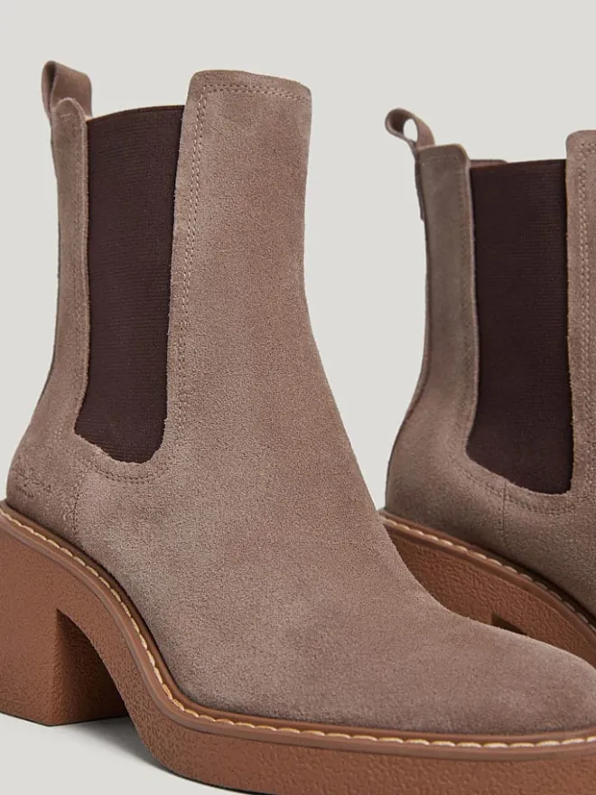 Pepe Jeans FOOTWEAR Stiefeletten^Leder-Chelsea-Boots in Taupe
