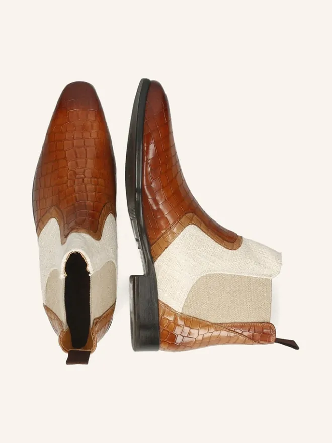 MELVIN & HAMILTON Stiefel & Boots^Leder-Chelsea-Boots "Lewis 26" in Creme/ Hellbraun