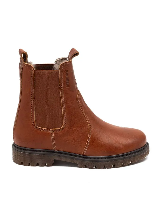 Leder-Chelsea-Boots "Neel" in Hellbraun>bisgaard