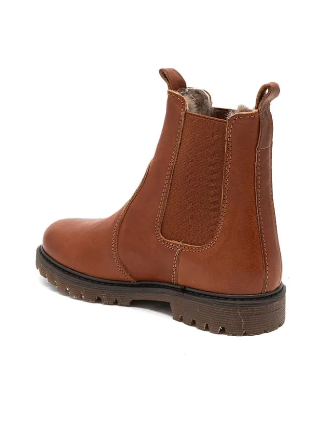Leder-Chelsea-Boots "Neel" in Hellbraun>bisgaard