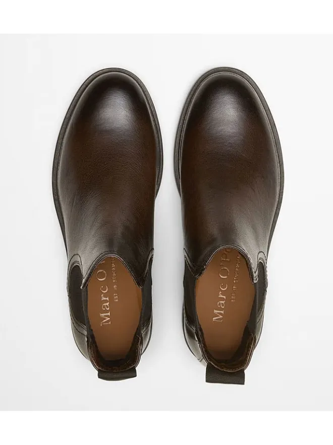 Marc O'Polo Shoes Stiefeletten^Leder-Chelsea-Boots "Paula" in Braun