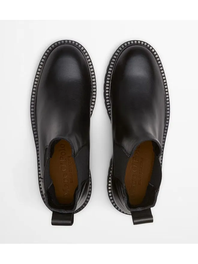 Leder-Chelsea-Boots "Phia" in Schwarz>Marc O'Polo Shoes Clearance