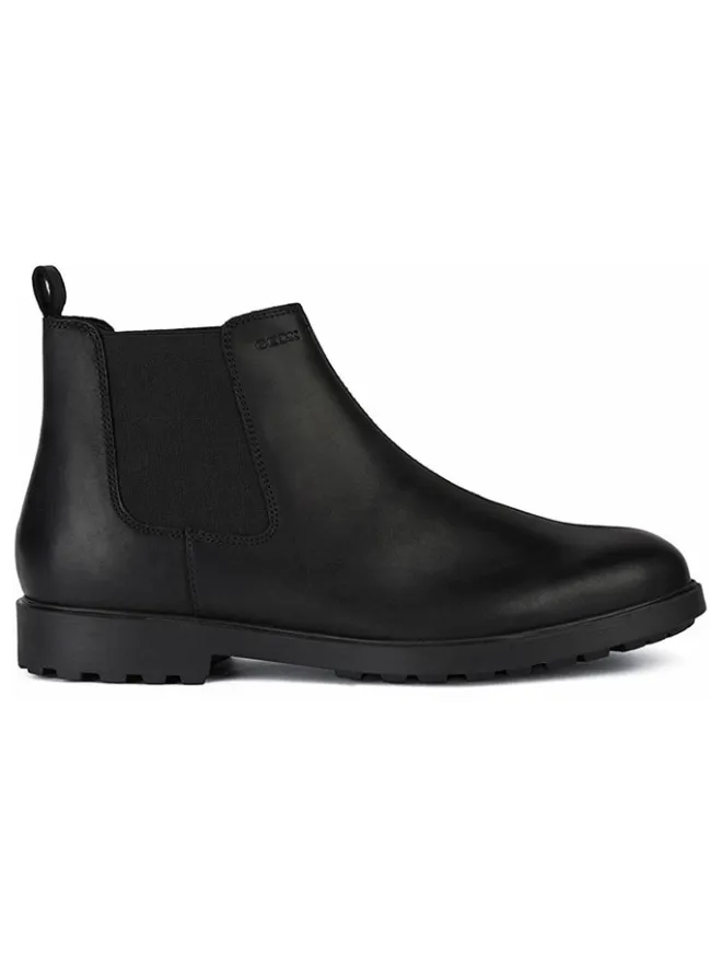 Leder-Chelsea-Boots "Rhadalf" in Schwarz>Geox Clearance