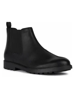 Leder-Chelsea-Boots "Rhadalf" in Schwarz>Geox Clearance