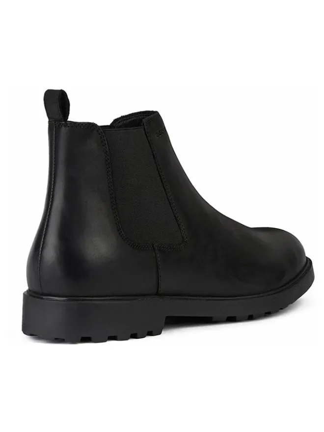 Leder-Chelsea-Boots "Rhadalf" in Schwarz>Geox Clearance