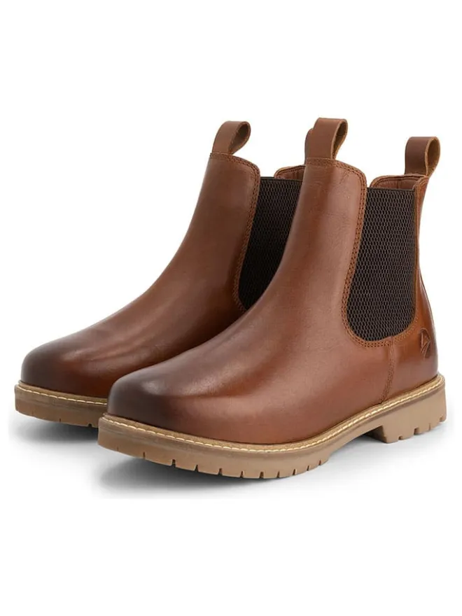 TRAVELIN' Stiefeletten^Leder-Chelsea-Boots "Ringsaker" in Hellbraun