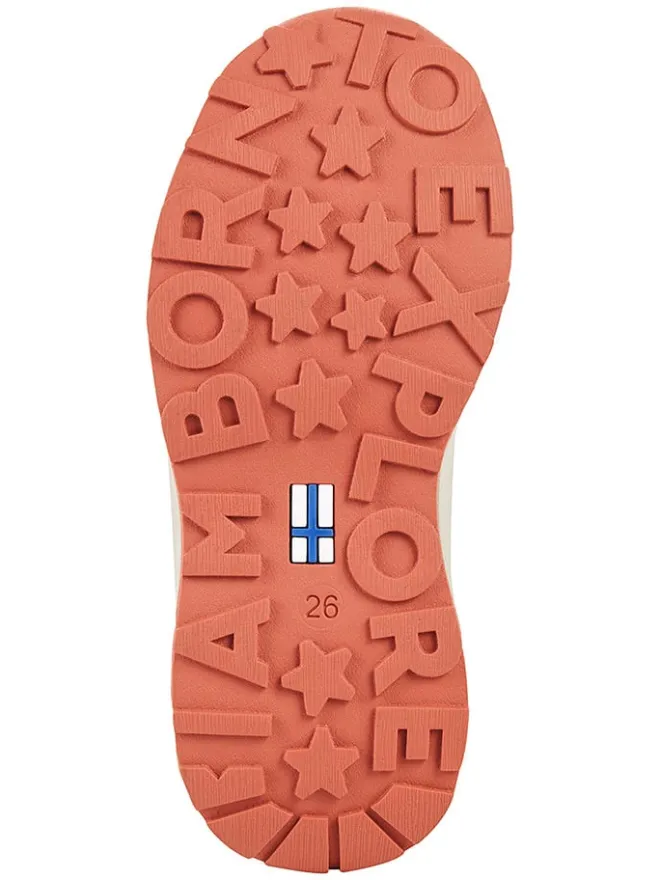 Leder-Chelsea-Boots "Saapas" in Braun/ Orange>finkid Sale