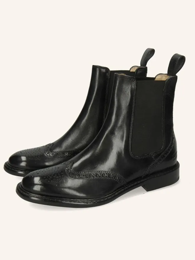 Leder-Chelsea-Boots "Sally 112" in Schwarz>MELVIN & HAMILTON Outlet