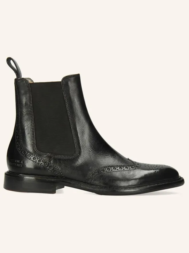 Leder-Chelsea-Boots "Sally 112" in Schwarz>MELVIN & HAMILTON Outlet