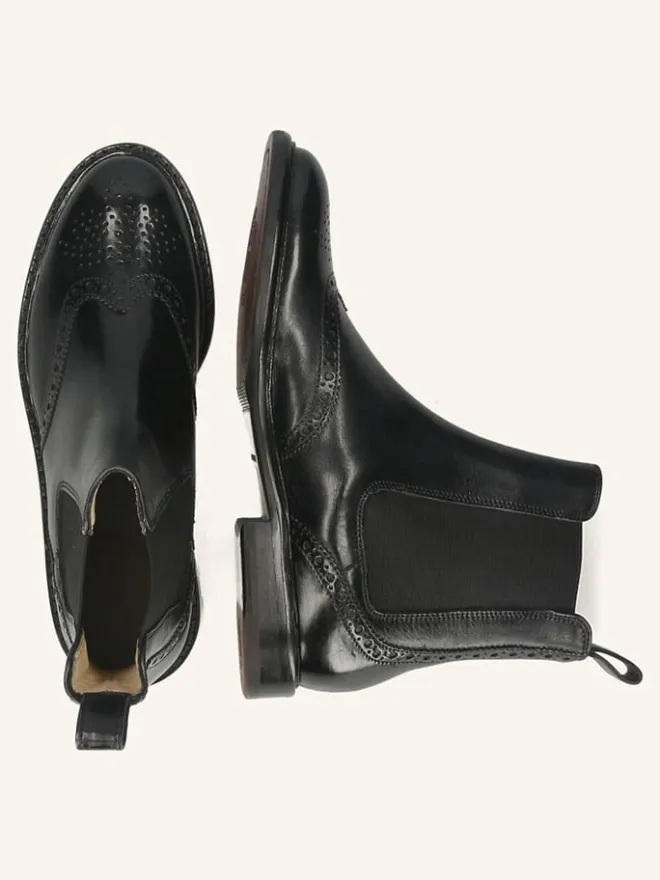 Leder-Chelsea-Boots "Sally 112" in Schwarz>MELVIN & HAMILTON Outlet