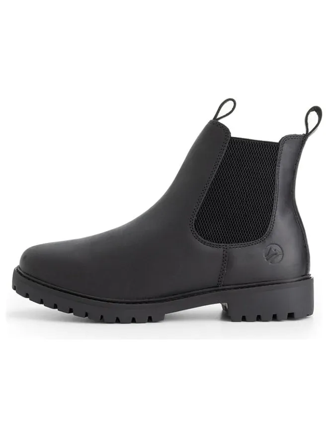 Leder-Chelsea-Boots "Sandnes" in Schwarz>TRAVELIN' Clearance