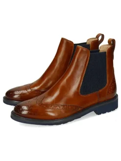 MELVIN & HAMILTON Stiefeletten^Leder-Chelsea-Boots "Selina 29" in Braun/ Dunkelblau
