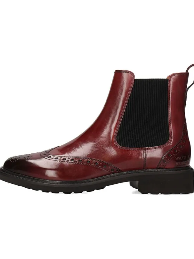 MELVIN & HAMILTON Stiefeletten^Leder-Chelsea-Boots "Selina 29" in Rot/ Schwarz