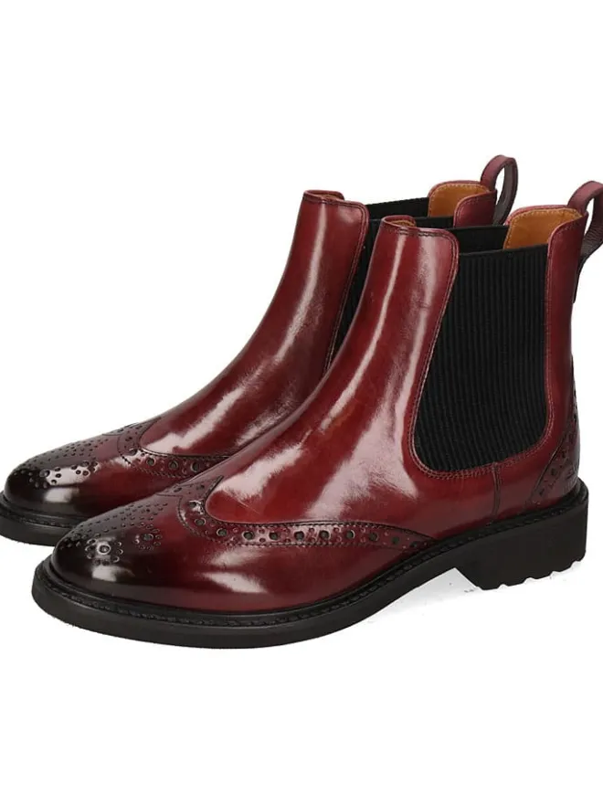 MELVIN & HAMILTON Stiefeletten^Leder-Chelsea-Boots "Selina 29" in Rot/ Schwarz