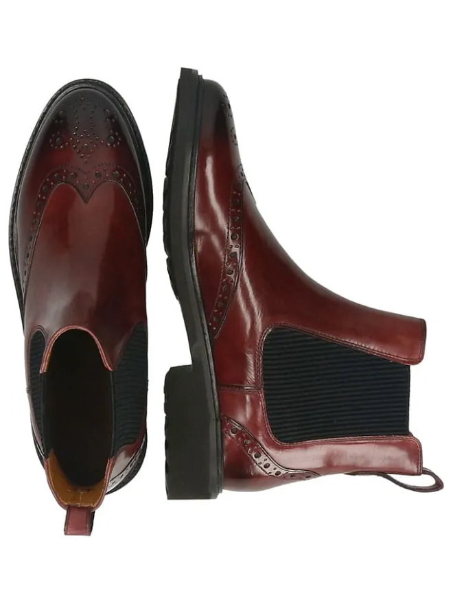MELVIN & HAMILTON Stiefeletten^Leder-Chelsea-Boots "Selina 29" in Rot/ Schwarz