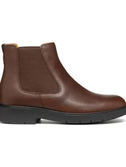 Leder-Chelsea-Boots "Spherica" in Hellbraun>Geox New