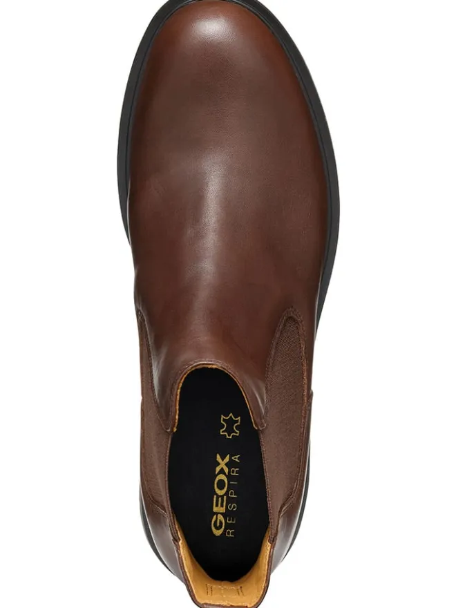 Leder-Chelsea-Boots "Spherica" in Hellbraun>Geox New
