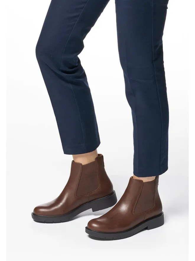 Leder-Chelsea-Boots "Spherica" in Hellbraun>Geox New