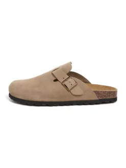 BABUNKERS Family Hausschuhe^Leder-Clogs in Beige