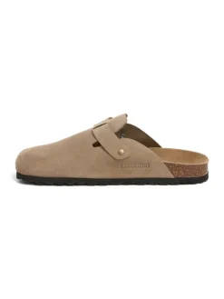 BABUNKERS Family Hausschuhe^Leder-Clogs in Beige