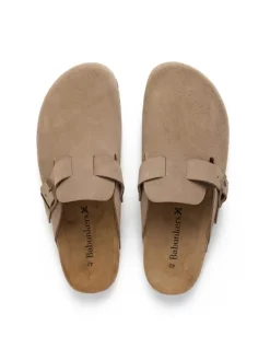 BABUNKERS Family Hausschuhe^Leder-Clogs in Beige