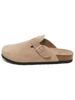 billowy Hausschuhe|Sandalen & Pantoletten^Leder-Clogs in Beige