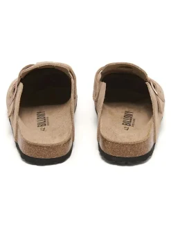 billowy Hausschuhe|Sandalen & Pantoletten^Leder-Clogs in Beige
