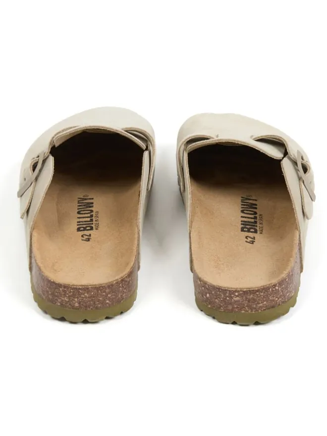 billowy Hausschuhe^Leder-Clogs in Beige