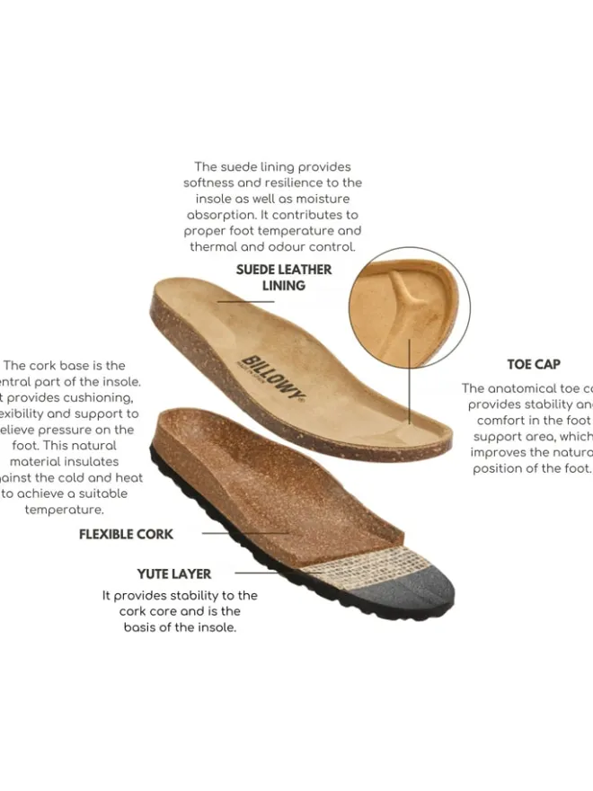 billowy Hausschuhe^Leder-Clogs in Beige